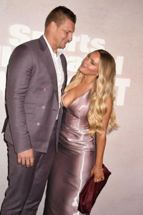 NEW YORK, NY- MAY 14: Rob Gronkowski, and Camille Kostek at the 2026 Sports Illustrated Swimsuit Launch Party at the Hard Rock Hotel on May 14, 2026 in New York City. Copyright: xmpi099 MediaPunchx