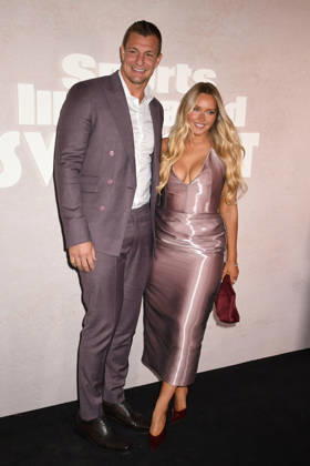 NEW YORK, NY- MAY 14: Rob Gronkowski, and Camille Kostek at the 2026 Sports Illustrated Swimsuit Launch Party at the Hard Rock Hotel on May 14, 2026 in New York City. Copyright: xmpi099 MediaPunchx