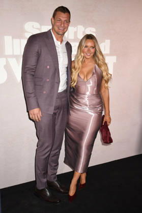 NEW YORK, NY- MAY 14: Rob Gronkowski, and Camille Kostek at the 2026 Sports Illustrated Swimsuit Launch Party at the Hard Rock Hotel on May 14, 2026 in New York City. Copyright: xmpi099 MediaPunchx