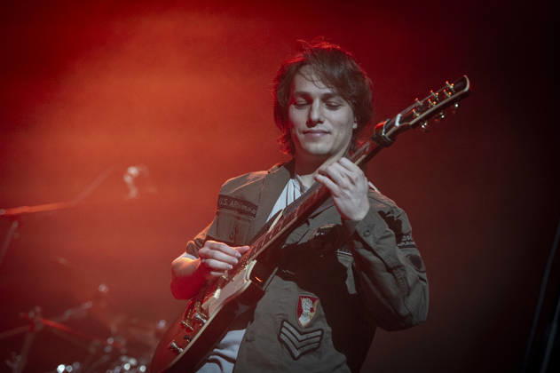 Matteo Mancuso at Islington Assembly Hall 14 05 2026 Matteo Mancuso performs live on stage at Islington Assembly Hall in London on 14th May 2026. Matteo Mancuso guitars, Riccardo Oliva bass, Gianluca Pellerito drums., Credit:Zoran Veselinovic Avalon UK, London, Islington Assembly Hall  Copyright: xZoranxVeselinovicx xAvalonx 1099087797