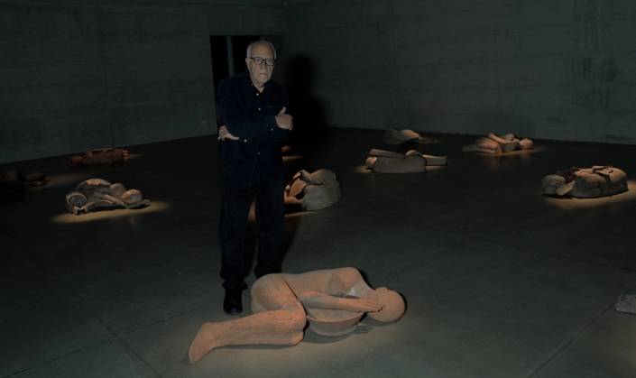 RECORD DATE NOT STATED IPA84713317 - Milan, Preview of the Mimmo Paladino Installation Exhibition in the Sterling room of Palazzo Citterio, pictured Mimmo Paladino Copyright: xx xx 84713317