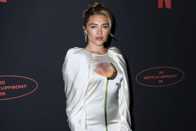 Netflix Upfront 2026 MANHATTAN, NEW YORK CITY, NEW YORK, USA - MAY 13: Florence Pugh wearing Simone Rocha Spring 2026, styled by Rebecca Corbin-Murray arrives at the Netflix Upfront 2026 held at Sunset Pier 94 Studios on May 13, 2026 in Manhattan, New York City, New York, United States. New York City Sunset Pier 94 Studios New York United States Copyright: xImagexPressxAgencyx