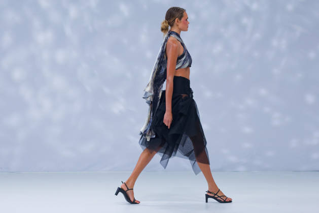 Australian Fashion Week 2026 - Runway - Ngali Billie-Jean Hamlet walks the runway during the Ngali Wander with Wonder Runway show at Australian Fashion Week 2026 at the Museum of Contemporary Art on May 15, 2026 in Sydney, Australia., Credit:IOIO IMAGES IOIO Avalon Australia, New South Wales, Sydney, Museum of Contemporary Art  Copyright: xIOIOxIMAGESx xIOIOx xAvalonx 1099146221