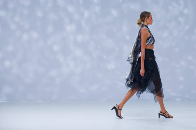 Australian Fashion Week 2026 - Runway - Ngali Billie-Jean Hamlet walks the runway during the Ngali Wander with Wonder Runway show at Australian Fashion Week 2026 at the Museum of Contemporary Art on May 15, 2026 in Sydney, Australia., Credit:IOIO IMAGES IOIO Avalon Australia, New South Wales, Sydney, Museum of Contemporary Art  Copyright: xIOIOxIMAGESx xIOIOx xAvalonx 1099146233