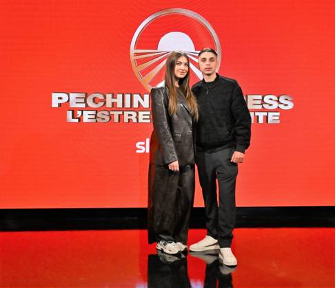 IPA84719303 - Milan,Italy Beijing Express 2026 The Far East photocall with the three finalist couples In the photo:Chanel Totti and Filippo Laurino I RECOMMENDED. Copyright: xNickxZonnax xNickxZonnax 84719303