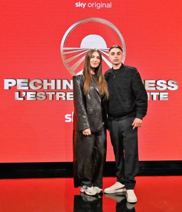 IPA84719307 - Milan,Italy Beijing Express 2026 The Far East photocall with the three finalist couples In the photo:Chanel Totti and Filippo Laurino I RECOMMENDED. Copyright: xNickxZonnax xNickxZonnax 84719307
