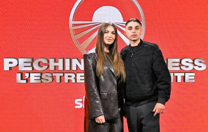 IPA84721384 - Milan,Italy Beijing Express 2026 The Far East photocall with winners Chanel Totti and Filippo Laurino I RECOMMENDED In the photo:Chanel Totti and Filippo Laurino I RECOMMENDED Copyright: xNickxZonnax xNickxZonnax 84721384