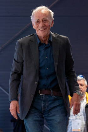 May 15, 2026, Turin, Rome, Italy: Roberto Vecchio presents his poetry during the second day of the Turin International Book Fair. Turin, May 15, 2026 Turin Italy - ZUMAa289 20260515_zia_a289_021 Copyright: xSelenexDaniele Agfx
