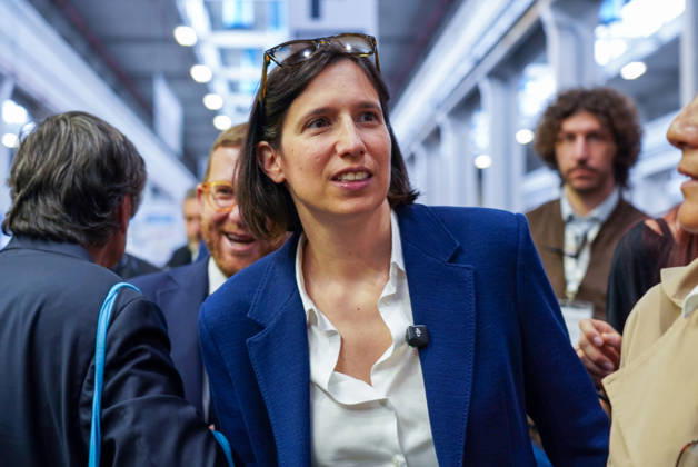 May 15, 2026, Turin, To, Italy: Democratic Party Secretary Elly Schlein visits the International Book Fair. Turin, May 15, 2026 Turin Italy  - ZUMAa289 20260515_zia_a289_041 Copyright: xSelenexDanielex xAgfx