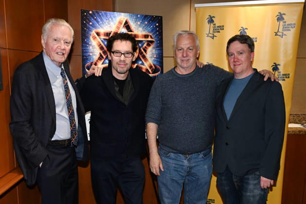 May 14, 2026, West Los Angeles, California, USA: American actor JON VOIGHT, director BRYAN SINGER, Sound editor DOUG MOUNTIAN and Producer JASON TAYLOR attend the 20th Annual Los Angeles Jewish Film Festival Special Screening of Monument West Los Angeles USA - ZUMAb173 20260514_aap_b173_040 Copyright: xBillyxBennightx