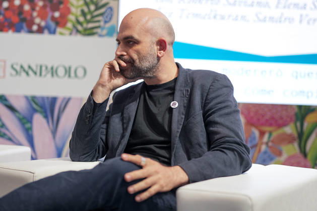 IPA84723873 - Turin. Second day of the 18th edition of the Turin International Book Fair entitled The World Saved by Kids. The fair will remain open from May 14 to 18, 2026 at Lingotto Fiere In photo: Roberto Saviano Copyright: xRiccardoxGiordanox xRiccardoxGiordanox 84723873