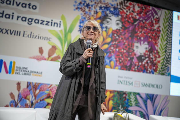 IPA84723905 - Turin. Second day of the 18th edition of the Turin International Book Fair entitled The World Saved by Kids. The fair will remain open from May 14 to 18, 2026 at Lingotto Fiere In the photo: Luciana Littizzetto Copyright: xRiccardoxGiordanox xRiccardoxGiordanox 84723905
