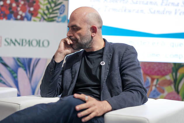 IPA84723874 - Turin. Second day of the 18th edition of the Turin International Book Fair entitled The World Saved by Kids. The fair will remain open from May 14 to 18, 2026 at Lingotto Fiere In photo: Roberto Saviano  Copyright: xRiccardoxGiordanox xRiccardoxGiordanox 84723874