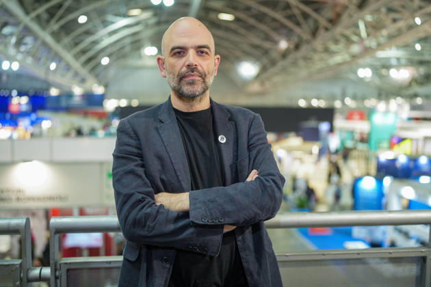 IPA84724682 - Turin. Second day of the 18th edition of the Turin International Book Fair entitled The World Saved by Kids. The fair will remain open from May 14 to 18, 2026 at Lingotto Fiere In photo: Roberto Saviano  Copyright: xRiccardoxGiordanox xRiccardoxGiordanox 84724682