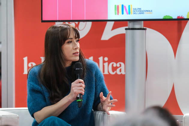 May 15, 2026, Turin, Italy: Felicia Kingsley seen during the SalTo 26 - Salone Internazionale del Libro at Lingotto Fiere. Turin Italy - ZUMAs197 20260515_aaa_s197_434 Copyright: xElenaxVizzocax