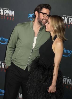 May 15, 2026, New York, New York, USA: Actors JOHN KRASINSKI and EMILY BLUNT seen during the red carpet arrivals for Amazon MGM Studios Tom Clancy s Jack Ryan - Ghost War World Premiere held at Regal Times Square. New York USA - ZUMAk03_ 20260515_zaf_k03_041 Copyright: xNancyxKaszermanx