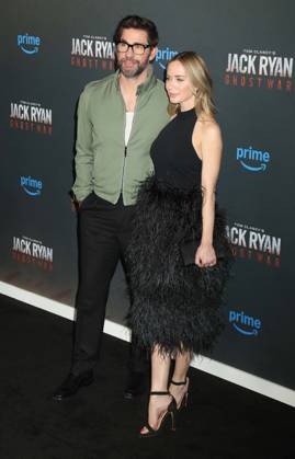 May 15, 2026, New York, New York, USA: Actors JOHN KRASINSKI and EMILY BLUNT seen during the red carpet arrivals for Amazon MGM Studios Tom Clancy s Jack Ryan - Ghost War World Premiere held at Regal Times Square. New York USA - ZUMAk03_ 20260515_zaf_k03_042 Copyright: xNancyxKaszermanx