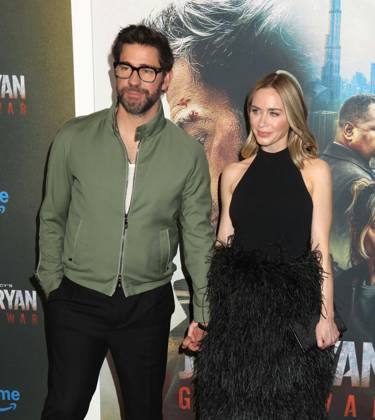 May 15, 2026, New York, New York, USA: Actors JOHN KRASINSKI and EMILY BLUNT seen during the red carpet arrivals for Amazon MGM Studios Tom Clancy s Jack Ryan - Ghost War World Premiere held at Regal Times Square. New York USA - ZUMAk03_ 20260515_zaf_k03_035 Copyright: xNancyxKaszermanx