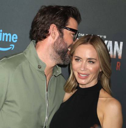 May 15, 2026, New York, New York, USA: Actors JOHN KRASINSKI and EMILY BLUNT seen during the red carpet arrivals for Amazon MGM Studios Tom Clancy s Jack Ryan - Ghost War World Premiere held at Regal Times Square. New York USA - ZUMAk03_ 20260515_zaf_k03_036 Copyright: xNancyxKaszermanx