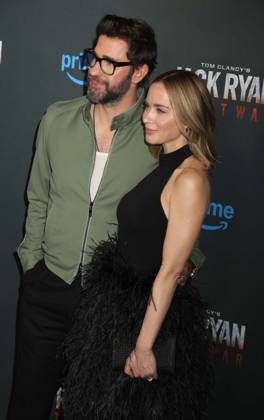 May 15, 2026, New York, New York, USA: Actors JOHN KRASINSKI and EMILY BLUNT seen during the red carpet arrivals for Amazon MGM Studios Tom Clancy s Jack Ryan - Ghost War World Premiere held at Regal Times Square. New York USA - ZUMAk03_ 20260515_zaf_k03_039 Copyright: xNancyxKaszermanx
