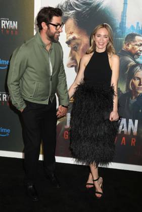May 15, 2026, New York, New York, USA: Actors JOHN KRASINSKI and EMILY BLUNT seen during the red carpet arrivals for Amazon MGM Studios Tom Clancy s Jack Ryan - Ghost War World Premiere held at Regal Times Square. New York USA - ZUMAk03_ 20260515_zaf_k03_031 Copyright: xNancyxKaszermanx