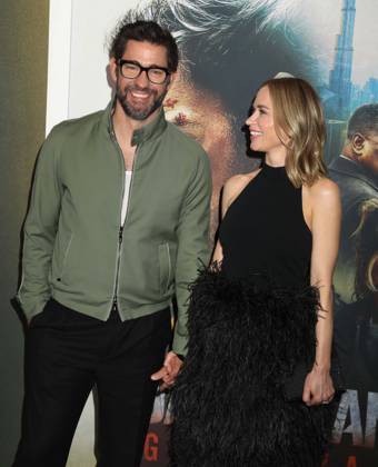 May 15, 2026, New York, New York, USA: Actors JOHN KRASINSKI and EMILY BLUNT seen during the red carpet arrivals for Amazon MGM Studios Tom Clancy s Jack Ryan - Ghost War World Premiere held at Regal Times Square. New York USA - ZUMAk03_ 20260515_zaf_k03_030 Copyright: xNancyxKaszermanx