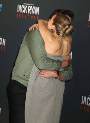 May 15, 2026, New York, New York, USA: Actors JOHN KRASINSKI and SIENNA MILLER seen during the red carpet arrivals for Amazon MGM Studios Tom Clancy s Jack Ryan - Ghost War World Premiere held at Regal Times Square. New York USA - ZUMAk03_ 20260515_zaf_k03_100 Copyright: xNancyxKaszermanx