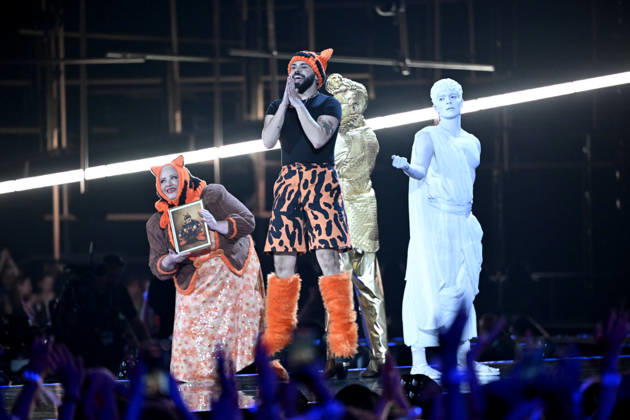 Akylas representing Greece with the song Ferto during the final of the 70th Eurovision Song Contest ESC at the Wiener Stadthalle in Vienna, Austria, Saturday, May 16, 2026 WIEN AUSTRIA x10070x Copyright: xJessicaxGow TTx EUROVISION 2026 FINAL C9gyToPuRH8