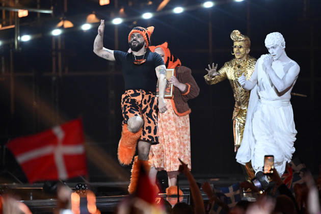 Akylas representing Greece with the song Ferto during the final of the 70th Eurovision Song Contest ESC at the Wiener Stadthalle in Vienna, Austria, Saturday, May 16, 2026 WIEN AUSTRIA x10070x Copyright: xJessicaxGow TTx EUROVISION 2026 FINAL J_k19du2jf4