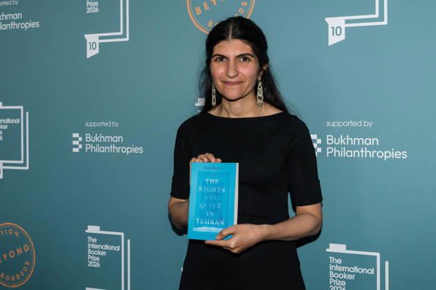 International Booker Prize 2026 Award Ceremony in London LONDON, UNITED KINGDOM - MAY 19: Author Shida Bazyar poses with the book titled ‘The Nights Are Quiet in Tehran’ during the official winners’ ceremony of the International Booker Prize 2026 at Tate Modern in London, United Kingdom on May 19, 2026. The International Booker Prize is awarded annually for the finest single work of fiction from around the world which has been translated into English and published in the UK and Ireland. Wiktor Szymanowicz Anadolu London United Kingdom. Editorial use only. Please get in touch for any other usage.  Copyright: x2026xAnadoluxWiktorxSzymanowiczx