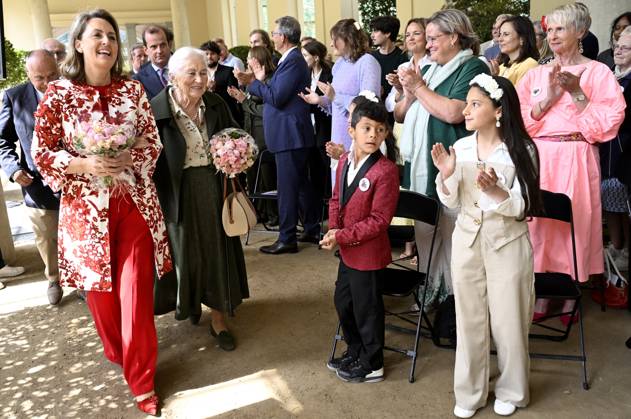 Queen Paola Foundation Awards 2026 BRUSSELS, BELGIUM - MAY 20 : Queen Paola of Belgium and Princess Claire of Belgium pictured during the Queen Paola Foundation Awards in the Orangery at Laeken Palace. Through these Awards, the Foundation aims to recognise initiatives that promote the inclusion and education of disadvantaged young people aged between 3 and 25, whilst inspiring others to get involved or to set up similar projects on May 20, 2026 in Brussels, Belgium, 20 05 2026 Brussels Belgium  Copyright: xDidierxLebrunx
