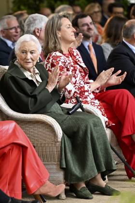 Queen Paola Foundation Awards 2026 BRUSSELS, BELGIUM - MAY 20 : Queen Paola of Belgium and Princess Claire of Belgium pictured during the Queen Paola Foundation Awards in the Orangery at Laeken Palace. Through these Awards, the Foundation aims to recognise initiatives that promote the inclusion and education of disadvantaged young people aged between 3 and 25, whilst inspiring others to get involved or to set up similar projects on May 20, 2026 in Brussels, Belgium, 20 05 2026 Brussels Belgium  Copyright: xDidierxLebrunx