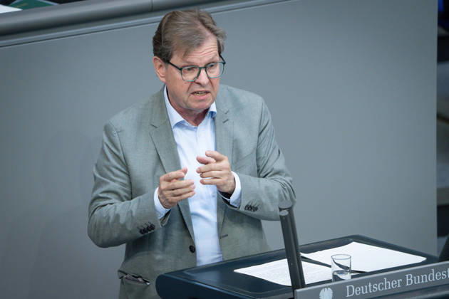 Deutscher Bundestag, 80. Plenarsitzung Ralf Stegner (SPD) im Portrait bei seiner Rede zum Tagesordnungspunkt Einsetzung eines UA: Angriff auf die Nordstream-Pipelines bei der 80. Sitzung des Deutschen Bundestag in Berlin, 21.05.2026 Berlin Berlin Deutschland