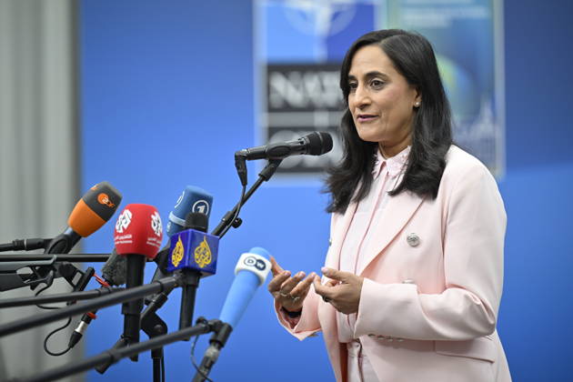 HELSINGBORG , SWEDEN 20260522 Canadian Foreign Minister Anita Anand at Fridays doorstep at the NATO Foreign Ministers Meeting at Sea U in Helsingborg HELSINGBORG SWEDEN x50090x  Copyright: xJohanxNilsson TTx NATOS UTRIKESMINISTERMÖTE HELSINGBORG GchHzjm3oWM