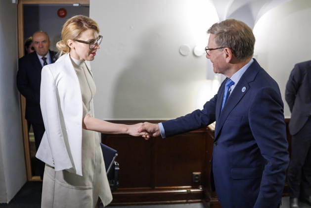Johann Wadephul (CDU), Bundesaussenminister, beim NATO-Aussenministertreffen in Helsingborg. Hier mit der Aussenministerin von Bulgarien, Velislava Petrova-Chamova,. 22.05.2026. Fotografiert im Auftrag des Auswaertigen Amtes Helsingborg Schweden Copyright: xThomasxImo AAx