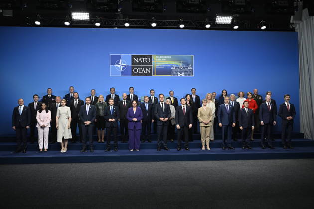 HELSINGBORG, SWEDEN 20260522 NATO Secretary General Mark Rutte, US Secretary of State Marco Rubio and Swedish Foreign Minister Maria Malmer Stenergard at Fridays family photo at the NATO Foreign Ministers meeting at Sea U in Helsingborg on Friday HELSINGBORG SWEDEN x50090x  Copyright: xJohanxNilsson TTx NATOS UTRIKESMINISTERMÖTE HELSINGBORG JpodMHam9pk