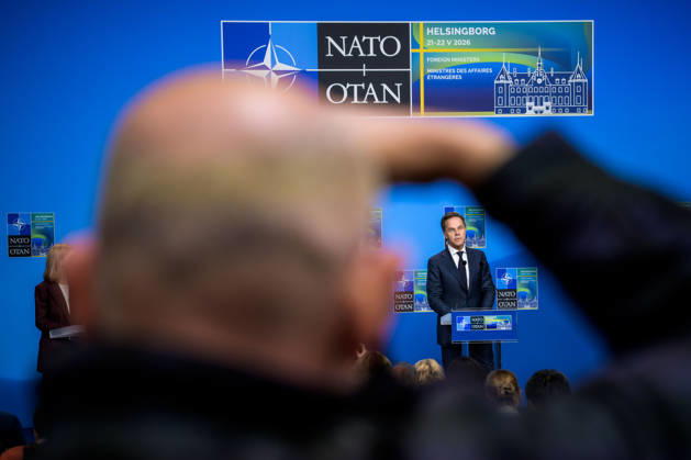 260522 Nato general secretary Mark Rutte during a meeting of NATO Ministers of Foreign Affairs May 22, 2026 in Helsingborg. Photo: Ludvig Thunman BILDBYRAN kod LT LT0794 politik nato meeting helsingborg foregin ministers möte helsingborg 2026 bbeng Copyright: LUDVIGxTHUNMAN BB260522LT037
