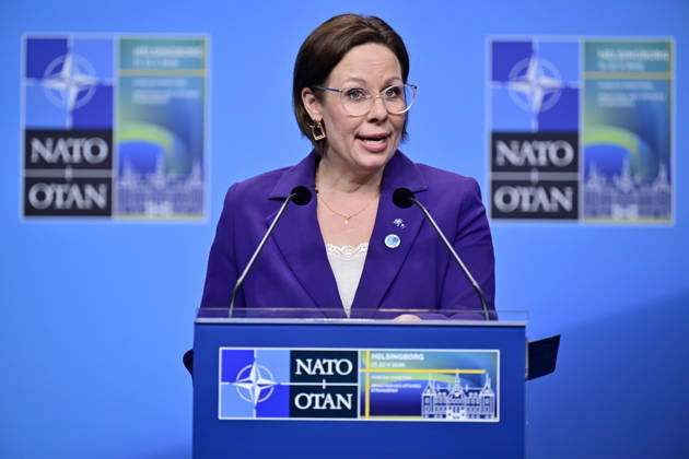 HELSINGBORG , SWEDEN 20260522 Minister for Foreign Affairs Maria Malmer Stenergard M will hold a closing press conference during the NATO Foreign Ministers meeting at Sea U in Helsingborg on Friday HELSINGBORG SWEDEN x50090x  Copyright: xJohanxNilsson TTx NATOS UTRIKESMINISTERMÖTE HELSINGBORG EKQE3xu6z3Q