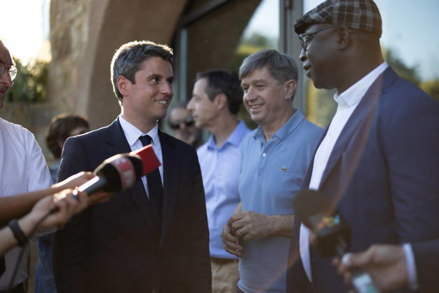 Gabriel Attal visits the Millau viaduct - Millau General Secretary of French centrist party Renaissance Gabriel Attal visits the Millau viaduct on May 22, 2026. France s former prime minister Gabriel Attal said on May 22, 2026 he was running for president next year. Photo by Raphael Lafargue ABACAPRESS.COM Millau France  Copyright: xLafarguexRaphael ABACAx
