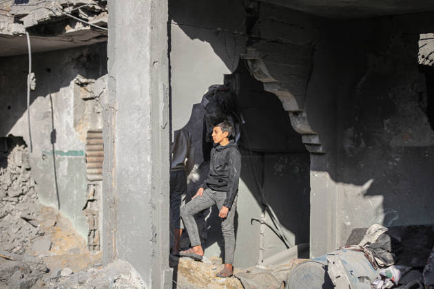 Palestinians inspect damage following Israeli strike in Bureij camp Palestinians inspect damage to homes and streets following an Israeli strike on a house and shops in the Bureij refugee camp in the central Gaza Strip on May 23, 2026. According to residents, the strike came after the collapse of a ceasefire agreement between Hamas and Israel. Photo by Moiz Salhi apaimages Bureij Gaza Strip Palestinian Territory 230526_Al-Bureij_MS_00(25) Copyright: xapaimagesxMoizxSalhixx xapaimagesx
