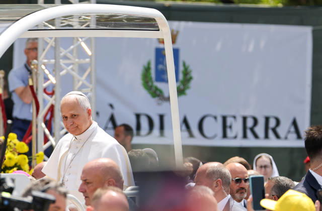 Pope Leo XIV in Acerra Pope Leo XIV during his pastoral visit on May 23, 2026, to the city of Acerra (NA) in Piazza Calipari ACERRA Piazza Calipari CAMPANIA ITALIA Copyright: xFABIOxSASSO FPAxFabioxSassox papa leone2026_05_23Fabio Sasso9697