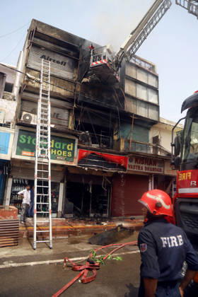 Firefighting operations underway after fire breaks out at a commercial building in Kingsway Camp near GTB Nagar metro station New Delhi, May 23 (ANI): Firefighting operations underway after fire breaks out at a commercial building in Kingsway Camp near GTB Nagar metro station, in New Delhi on Saturday. New Delhi Delhi India Copyright: xANIx ANI_20260523114