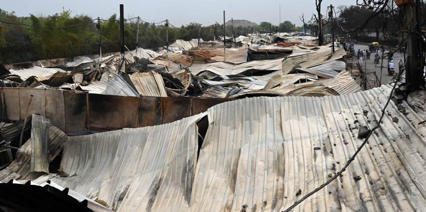 RECORD DATE NOT STATED A massive fire broke out at the capital s Shastri Park s furniture market New Delhi, May 23 (ANI): The aftermath of a fire that broke out on a Friday night at a furniture market at Shastri Park, in New Delhi on Saturday. NEW DELHI Delhi India Copyright: xANIx ANI_20260523164
