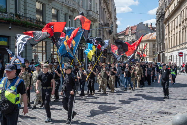 Commemoration procession held on Heroes Day in Lviv, Ukraine LVIV, UKRAINE - MAY 23: Service members and civilians take part in a procession dedicated to the participants of the ATO JFO, veterans, and individuals who lost their lives or are involved in the conflict in Ukraine, during Heroes Day in Lviv, Ukraine on May 23, 2026. Participants marched through the city and held a commemoration for the fallen service members at the burial grounds within the Lychakiv Cemetery. Olena Znak Anadolu Lviv Ukraine. Editorial use only. Please get in touch for any other usage.  Copyright: x2026xAnadoluxOlenaxZnakx