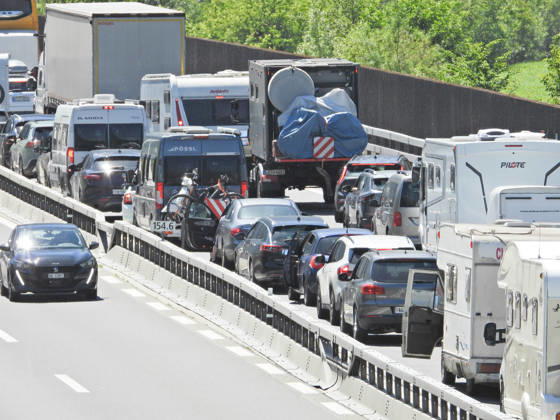 23.05.2026 Schweiz Kanton Uri Stau.. Bild. Pfingststau auf der Gotthardautobahn.