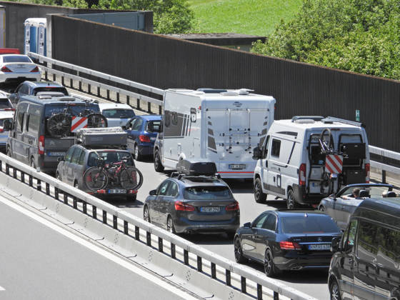 23.05.2026 Schweiz Kanton Uri Stau.. Bild. Pfingststau auf der Gotthardautobahn.