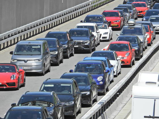 23.05.2026 Schweiz Kanton Uri Stau.. Bild. Pfingststau auf der Gotthardautobahn.