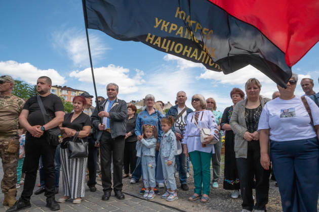 Commemoration procession held on Heroes Day in Lviv, Ukraine LVIV, UKRAINE, MAY 23: Military and civilians take part in a ceremony to honor the memory of fallen servicemen at the honorary burial grounds at the Lychakiv Cemetery during the Day of Heroes of Ukraine in Lviv, Ukraine, May 23, 2026. Also on this day, military personnel, police, members of youth organizations and civilians marched through the city in a solemn procession dedicated to all participants of the ATO JFO, war veterans and participants who died or are fighting for the freedom of Ukraine. Olena Znak Anadolu Lviv Ukraine. Editorial use only. Please get in touch for any other usage. Copyright: x2026xAnadoluxOlenaxZnakx