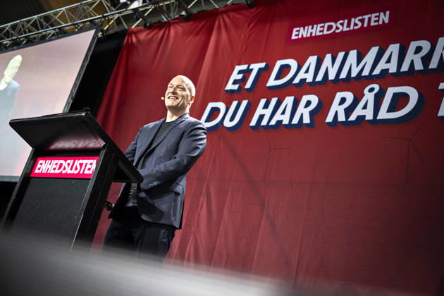 Denmark Politics Pelle Dragsted, political spokesperson for the Red-Green Alliance speaks during the political partys annual meeting at Hafnia Hallen in Copenhagen, Denmark, Saturday May 23, 2026. , Copenhagen Denmark Copyright: NILSxMEILVANG NilsxMeilvangx spdk20260523-161422-L