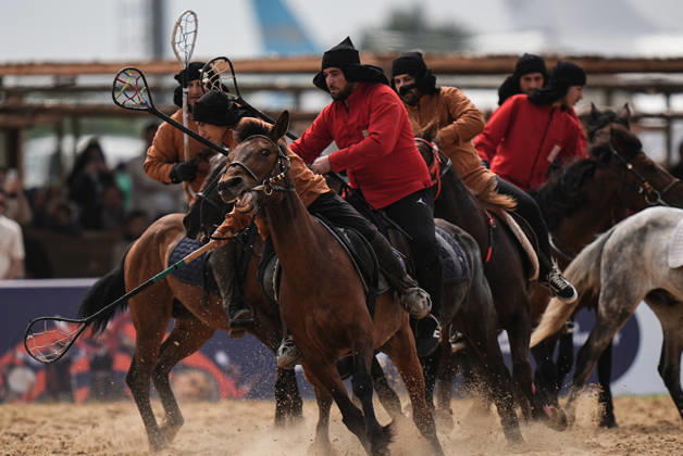 8th Ethnosport Culture Festival in Istanbul ISTANBUL, TURKIYE - MAY 23: Equestrian athletes compete during the third day of the 8th Ethnosport Culture Festival, organized by the World Ethnosport Confederation, at Ataturk Airport in Istanbul, Turkiye, on May 23, 2026. Hakan Akgun Anadolu Istanbul Turkey. Editorial use only. Please get in touch for any other usage.  Copyright: x2026xAnadoluxHakanxAkgunx